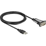 DeLOCK Câble adaptateur USB-A 2.0 vers série 9 broches (RS-232) Noir, 3 mètres