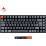 Keychron K2-C1H, clavier Noir, Layout BE, Gateron G Pro Red, LED RGB, 65%, Double-shot ABS, Hot-swappable, Bluetooth