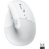 Logitech Lift souris ergonomique vertical - Droitier Blanc/Gris clair, 4000 dpi, Bluetooth