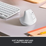 Logitech Lift souris ergonomique vertical - Droitier Blanc/Gris clair, 4000 dpi, Bluetooth