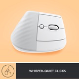 Logitech Lift souris ergonomique vertical - Droitier Blanc/Gris clair, 4000 dpi, Bluetooth
