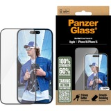 PanzerGlass iPhone 16 - Ultra-Wide Fit, Film de protection Transparent/Noir