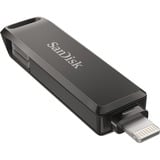 SanDisk iXpand Luxe 128 Go, Clé USB Noir, USB Type-C, connecteur Apple Lightning