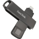 SanDisk iXpand Luxe 128 Go, Clé USB Noir, USB Type-C, connecteur Apple Lightning