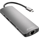 Sharkoon Adaptateur combo USB 3.0 Type C, Station d'accueil Gris foncé