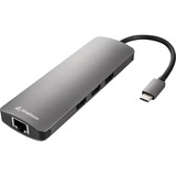 Sharkoon Adaptateur combo USB 3.0 Type C, Station d'accueil Gris foncé