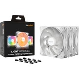 be quiet! Light Wings LX PWM haute vitesse 120 mm Triple Pack Blanc, Ventilateur de boîtier Blanc, 3 pièces, PWM 4 broches