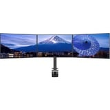 iiyama DS1003C-B1 Bras triple pour moniteur, Support de moniteur Noir, Pince, 30 kg, 25,4 cm (10"), 68,6 cm (27"), 100 x 100 mm, Noir