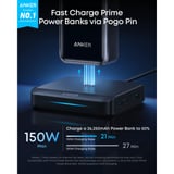 Anker 150W Prime station de recharge Noir, 2x USB-C, 1x USB-A, 2x USB-C, 1x USB-A