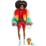 Barbie Extra Doll 1 - Rainbow Coat with Pet, Poupée 