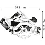 Bosch BOSCH GKS 18V-57 G + accessoires L-BOXX, Scie circulaire Bleu/Noir