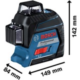 Bosch GLL 3-80 Professional Niveau de ligne 30 m 630 - 650 nm (< 10 mW), Laser Cross Ligne Bleu/Noir, 30 m, 0,3 mm/m, 4°, 120 m, 630 nm, horizontale/verticale