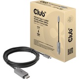 Club 3D USB Gen2 Type-C vers HDMI, Câble Noir, 3 mètres, 4K120Hz, 8K60Hz, HDR10