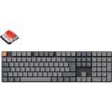Keychron K5 Max-H1Z RGB clavier mécanique Gris, Layout BE (AZERTY), Gateron Low Profile 2.0 Mechanical Red, 100%, Double-shot PBT, Hot-swappable, Bluetooth, 2.4GHz