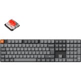 Keychron K5 Max-H1Z, clavier Gris/Noir, Layout BE, Gateron Low Profile 2.0 Mechanical Red, LED RGB, double injection PBT, remplaçable à chaud, Bluetooth, 2,4 GHz