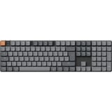 Keychron K5 Max-H1Z, clavier Gris/Noir, Layout BE, Gateron Low Profile 2.0 Mechanical Red, LED RGB, double injection PBT, remplaçable à chaud, Bluetooth, 2,4 GHz