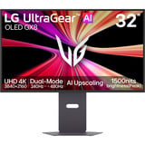 LG UltraGear evo 32GX870B-B 31.5" 4K UHD Moniteur gaming  Gris foncé, 2x HDMI, DisplayPort, 2x USB-A, USB-C, 240 Hz / 480 Hz