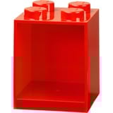 Room Copenhagen Étagère en briques LEGO, 4 montants Rouge