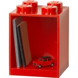 Room Copenhagen Étagère en briques LEGO, 4 montants Rouge