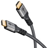 goobay Plus Câble HDMI haut débit avec Ethernet Gris, 5 mètres