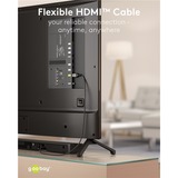 goobay Plus Câble HDMI haut débit avec Ethernet Gris, 5 mètres