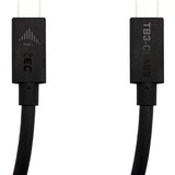 i-tec Thunderbolt 3, Câble Noir, 1,5 mètres, 40 Gbps, 100W PD, USB-C Compatible
