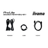 iiyama G-Master Red Eagle GCB2784HSU-B1 27" Moniteur gaming incurvé  Noir, 2x HDMI, 1x DisplayPort, USB, Audio, AMD Free-Sync, 240 Hz