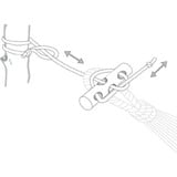 Amazonas Micro-corde, Montage Kit de suspension, Noir, 150 kg, Aluminium, Polyéthylène téréphthalate (PET), 2500 mm, 160 g