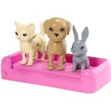 Barbie Famille Coffret le Bain des Animaux, Poupée 