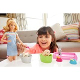 Barbie Famille Coffret le Bain des Animaux, Poupée 