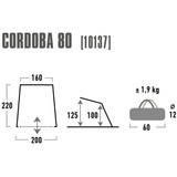 High Peak Cordoba 80, Tente Aluminium/gris foncé