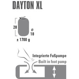 High Peak Dayton XL thermomat, Matelas pneumatique Anthracite, Matelas une personne, Rectangle, Pompe à air intégrée