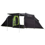 High Peak Tauris 6 Noir Tente tunnel gris foncé/Vert, camping, Tente tunnel, 14,2 kg, Noir