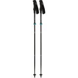 Komperdell Carbon FXP.4 Trail Ultralight Vario, Sports et jeux Noir/Turquoise, noir turquoise, 1 paire, 115-135 cm