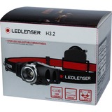 Ledlenser H3.2 Lampe frontale LED, Lumière LED Noir/Rouge
