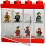 Room Copenhagen LEGO Minifigures Boîte d'exposition 8, Boîte de rangement Rouge/transparent