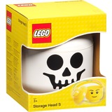 Room Copenhagen Squelette de la tête de stockage LEGO, petit, Boîte de rangement Blanc/Noir