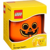 Room Copenhagen Tête de stockage LEGO "Citrouille", grande, Boîte de rangement Orange/Noir