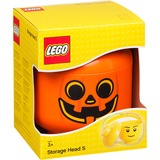 Room Copenhagen Tête de stockage LEGO "Citrouille", petite, Boîte de rangement Orange/Noir