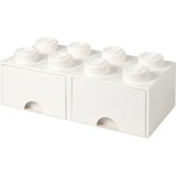 Room Copenhagen Tiroir de briques LEGO 8 blanc, Boîte de rangement Blanc