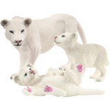 Schleich WILD LIFE Lionne avec bébés, Figurine 3 an(s), Blanc, Plastique