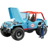 bruder Jeep Cross Country Racer avec Conducteur, Modèle réduit de voiture Bleu, 02541