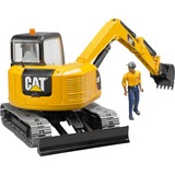 bruder Mini-excavateur Cat avec ouvrier, Modèle réduit de voiture Jaune/Noir, 02466