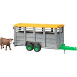 bruder Wagon à bestiaux avec vache, Modèle réduit de voiture Gris, 02227