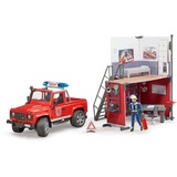 bruder bworld Caserne de pompiers avec Land Rover Defender, Modèle réduit de voiture 62701