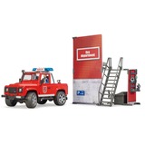 bruder bworld Caserne de pompiers avec Land Rover Defender, Modèle réduit de voiture 62701