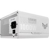 ASUS TUF Gaming Gold White Edition alimentation modulaire 1000 watt Blanc, 1x 12V-2x6, 4x PCIe, 1000 W, 100 - 240 V, Actif, 130 W, 1000 W, 130 W