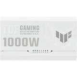 ASUS TUF Gaming Gold White Edition alimentation modulaire 1000 watt Blanc, 1x 12V-2x6, 4x PCIe, 1000 W, 100 - 240 V, Actif, 130 W, 1000 W, 130 W