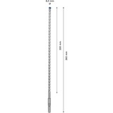 Bosch SDS plus-7X 1 pièce(s), Perceuse Marteau perforateur, 8 mm, 365 mm, Brique, Béton, Ciment dur, Pierre naturelle, Grès, pierre, 30 cm, SDS Plus