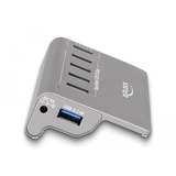 DeLOCK Hub USB 10 Gops avec 4 ports + port de chargement rapide Gris